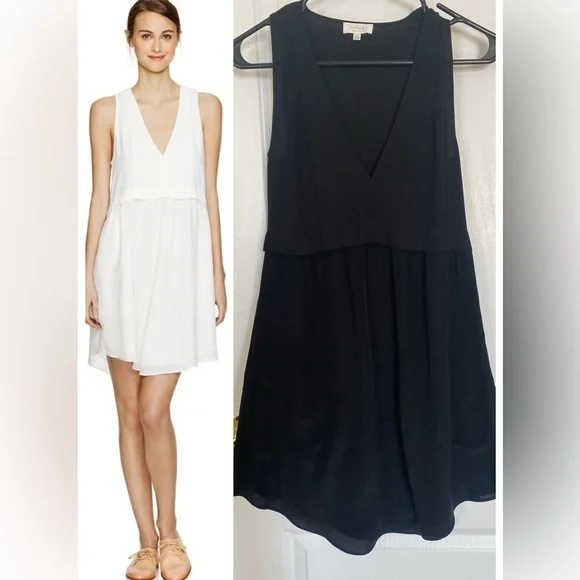 Aritzia Wilfred Black Silk Vignette Dress Size 00 - Picture 1 of 9